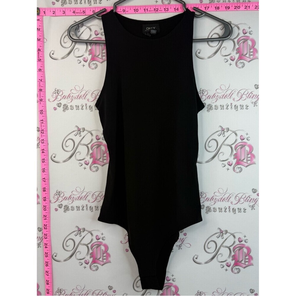Only bodysuit one piece Black Sleeveless Round-Neck Bodysuit
